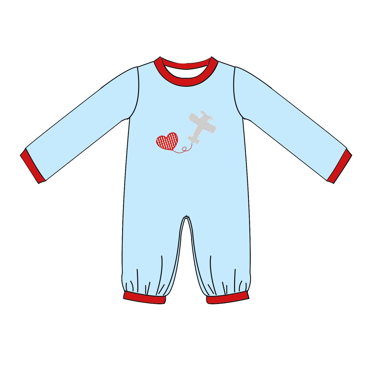 Preorder boy airplane romper (mid october ship)