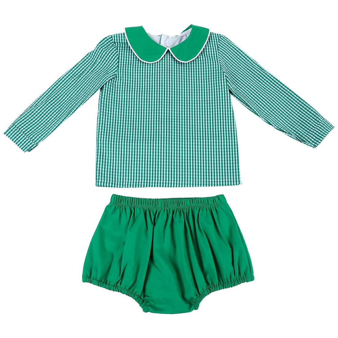 PO29-Evergreen Gingham Baldwin Boy Diaper Set