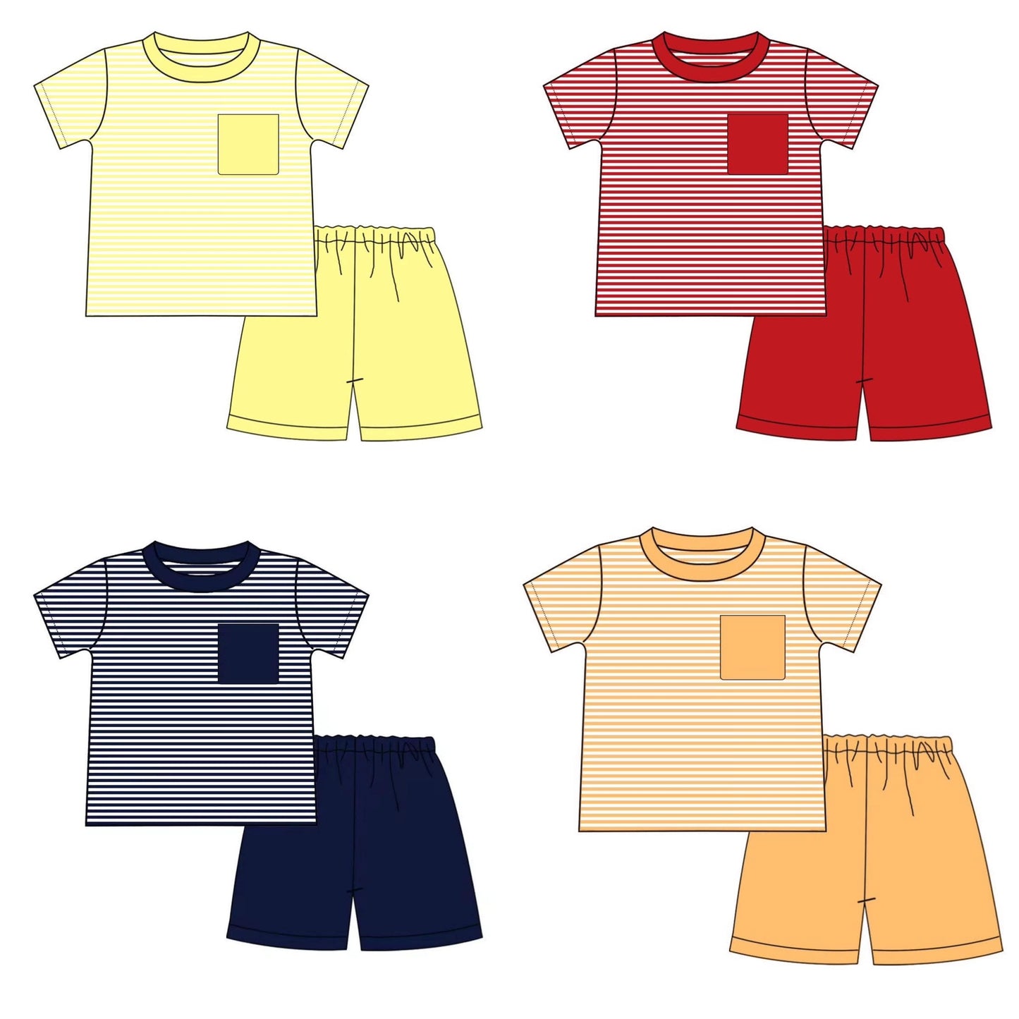Preorder summer knit boy short set