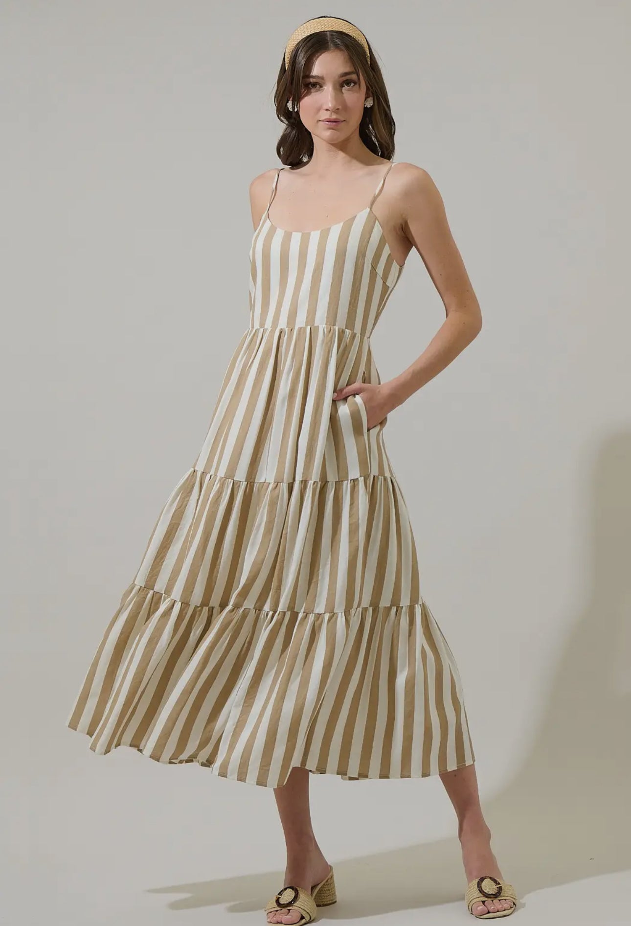 Womens stripe long dress