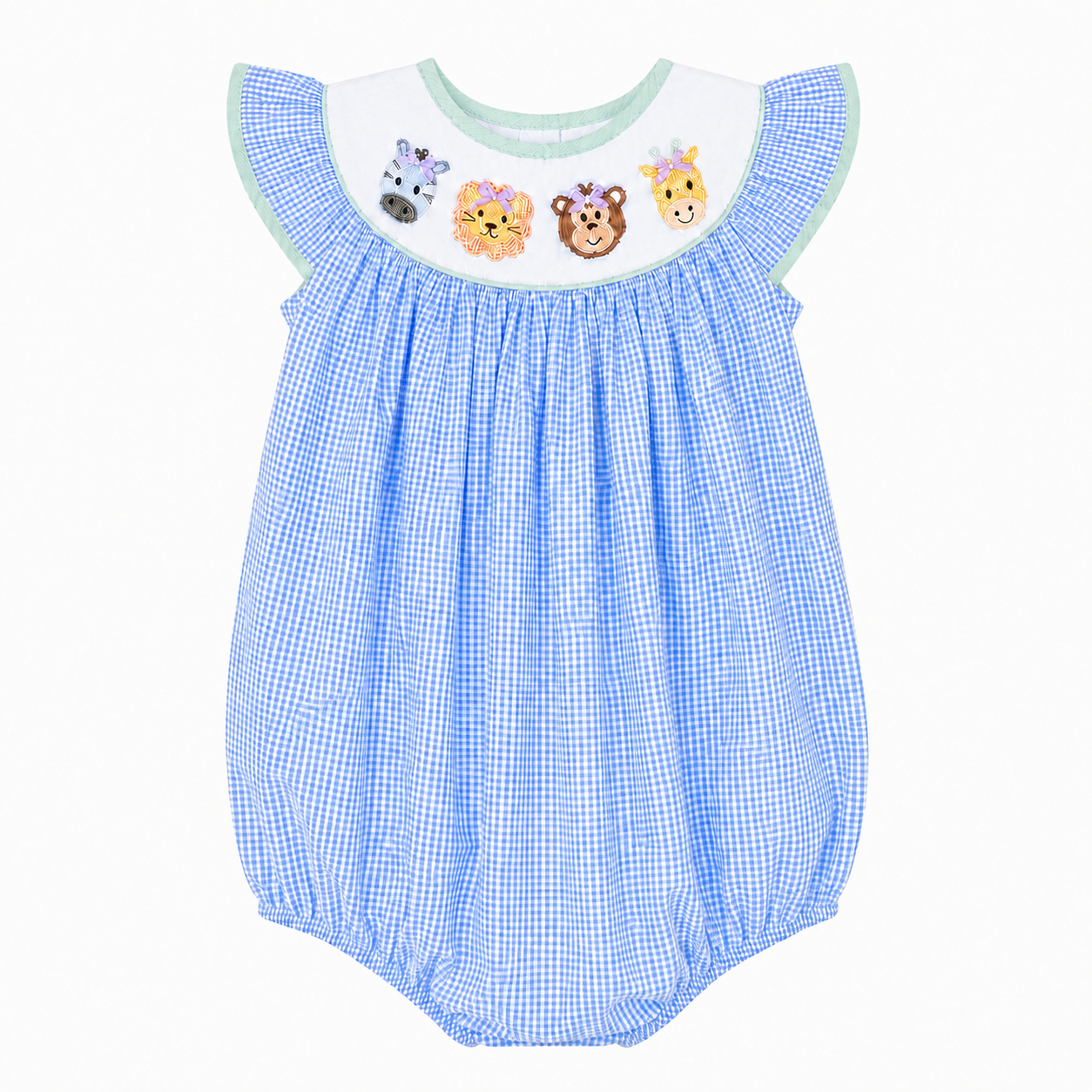PO55-Smocked Zoo Animal Girl Bubble