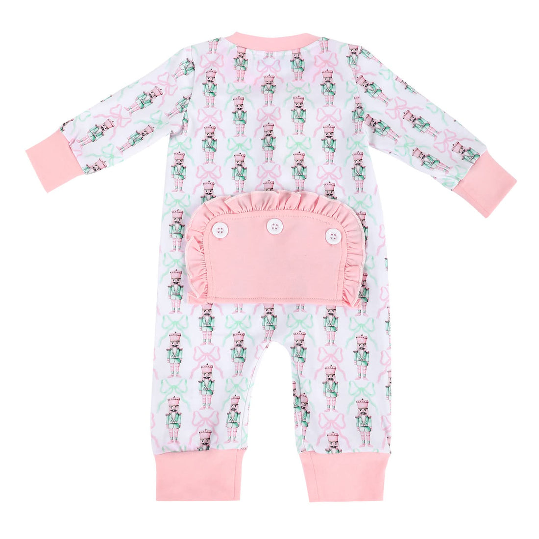 Pastel Nutcracker Ruffle Bottom Onesie