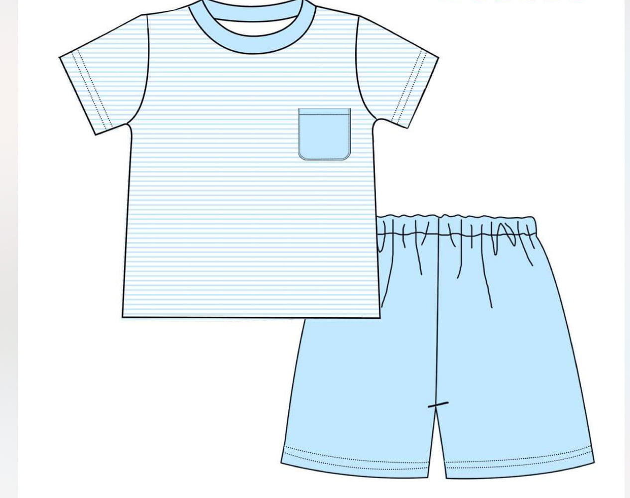 striped-blue-short-set