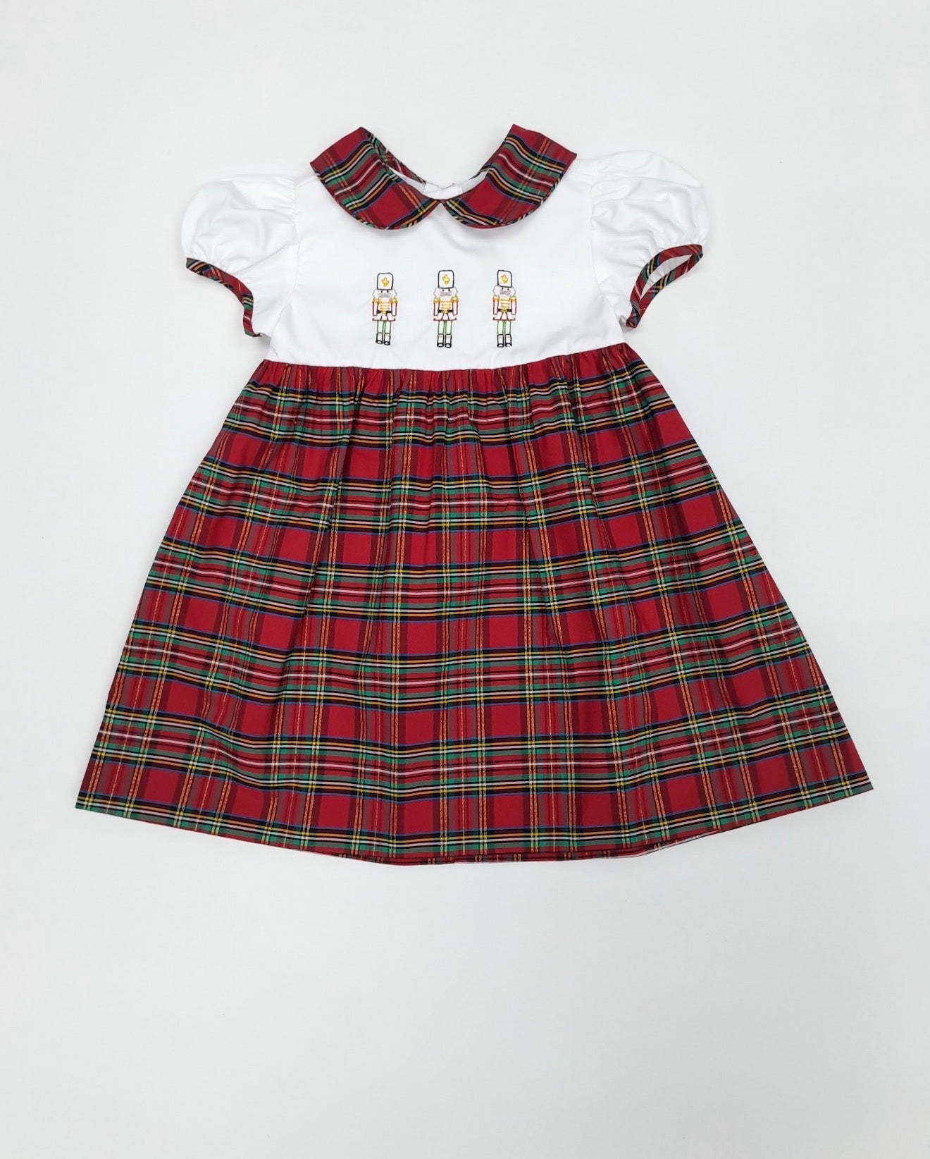Sample Nutcracker Embroidery Tartan Dress