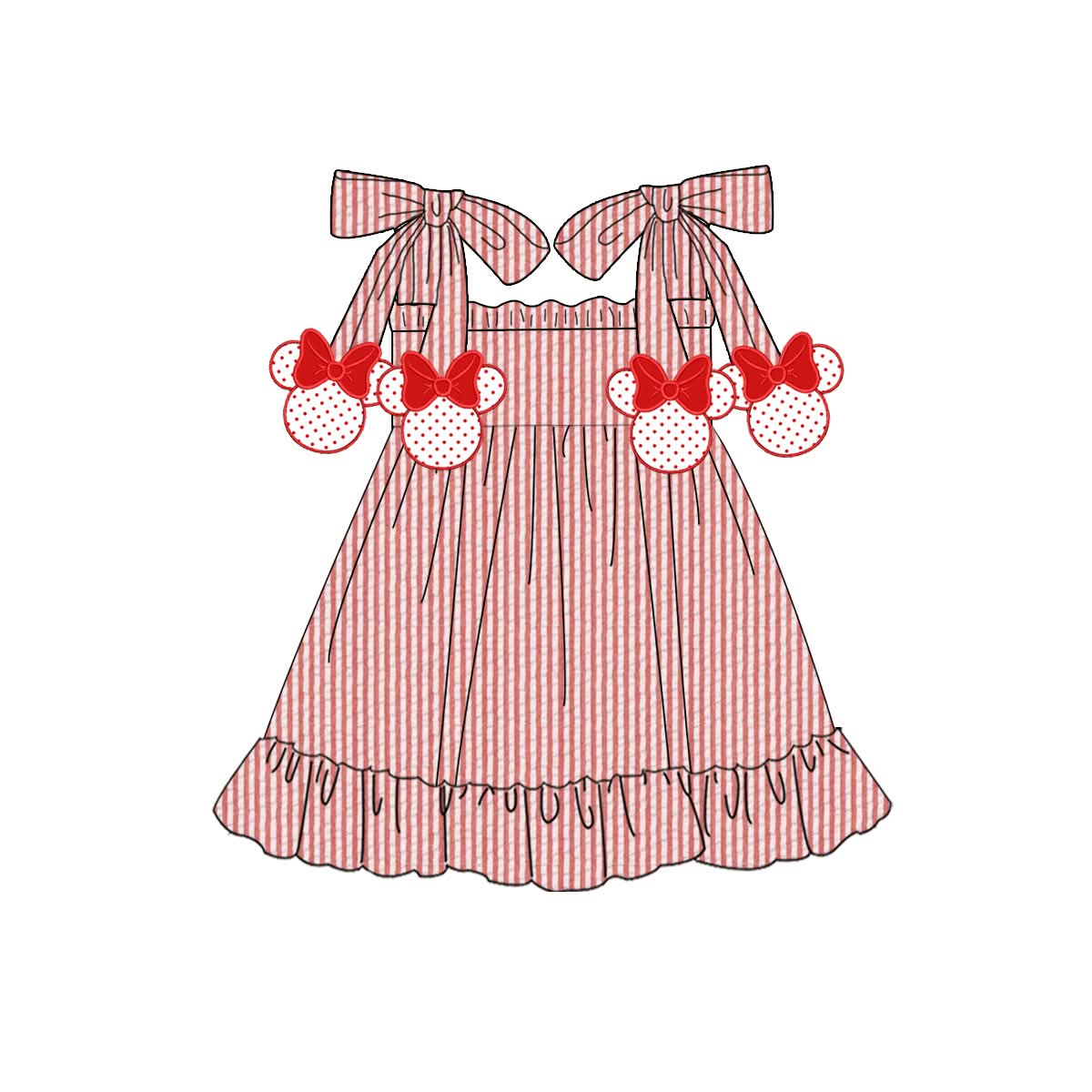 *Magical Side Tie Seersucker Dress