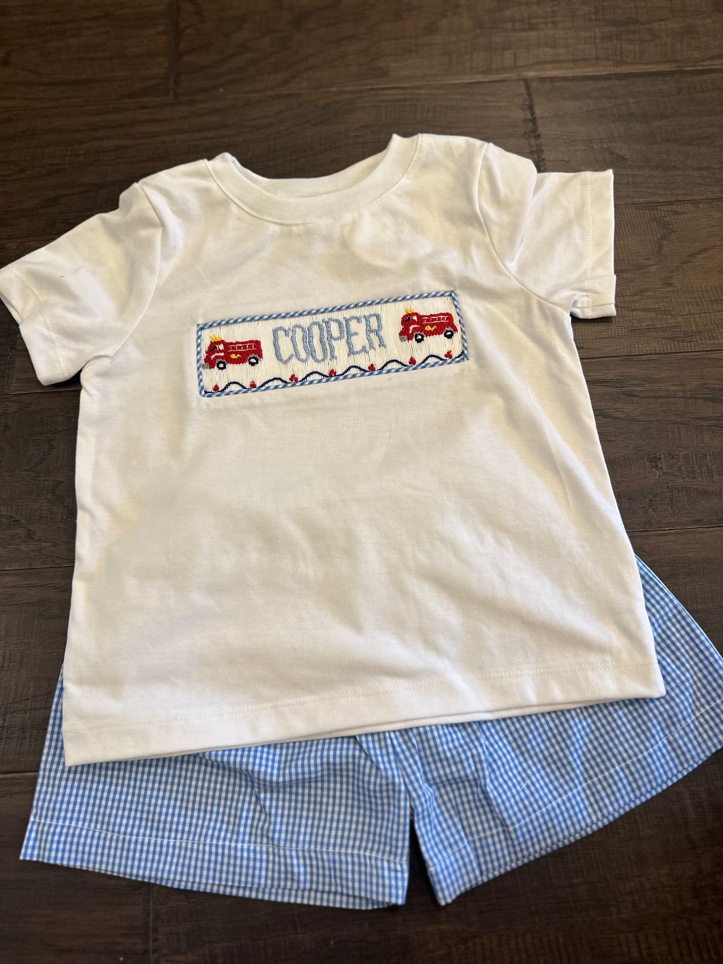 2026 Custom Firetruck Boy Short Set