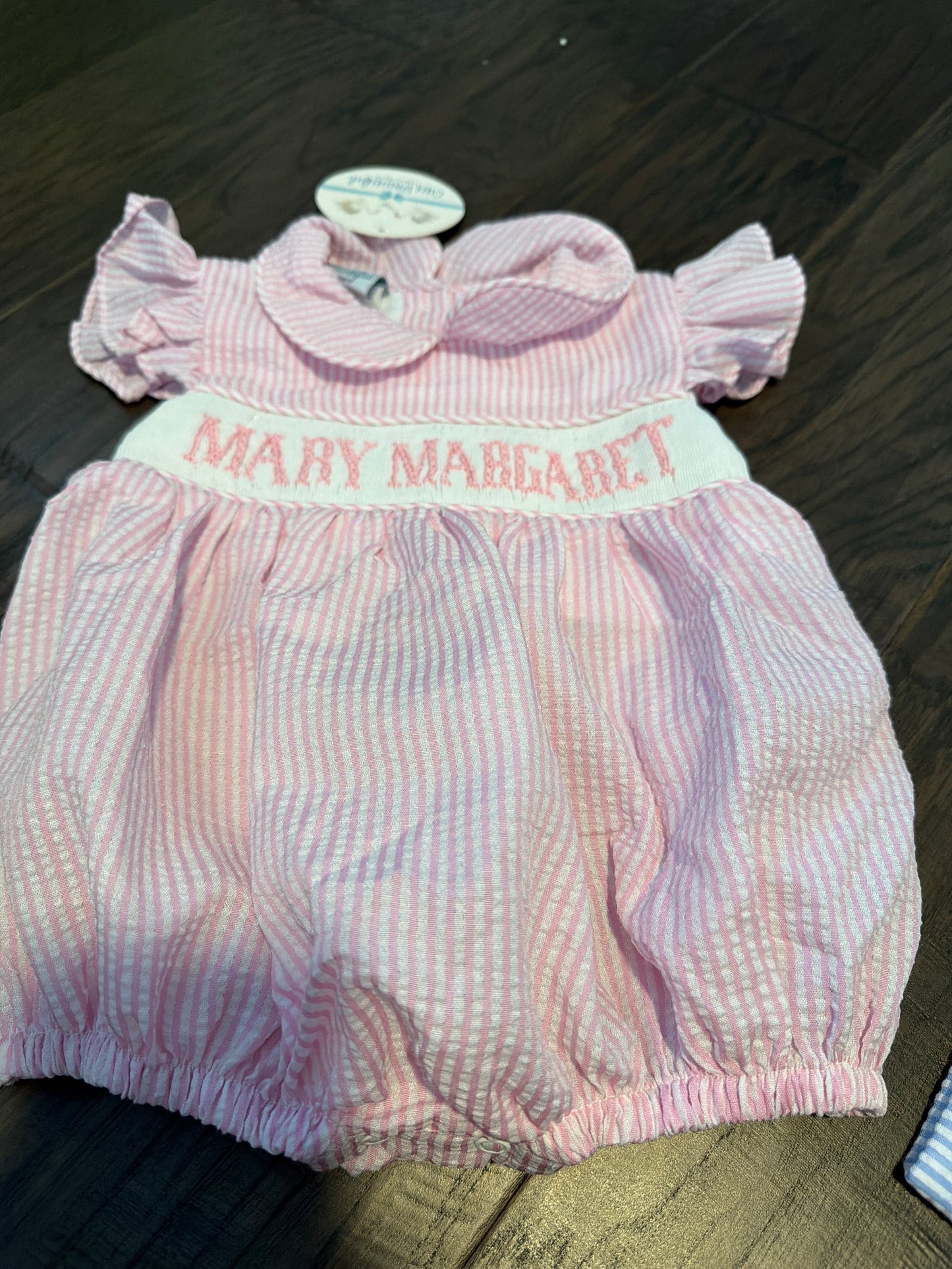 Mary Margaret Pink Seersucker Bubble