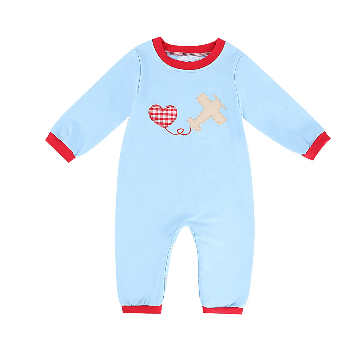 PO 55 Valentine Boy Airplane Romper