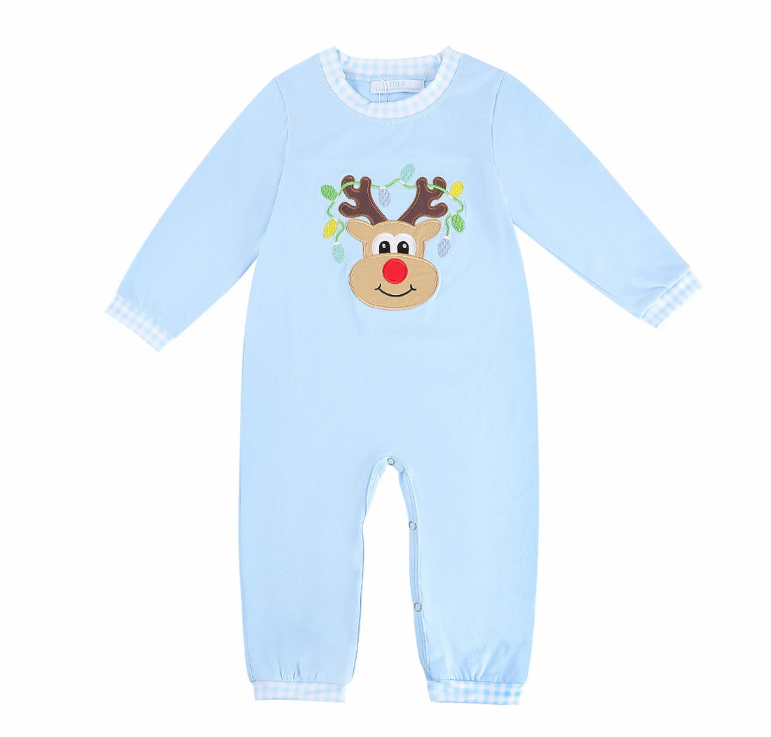Pastel Reindeer Boy Long Bubble