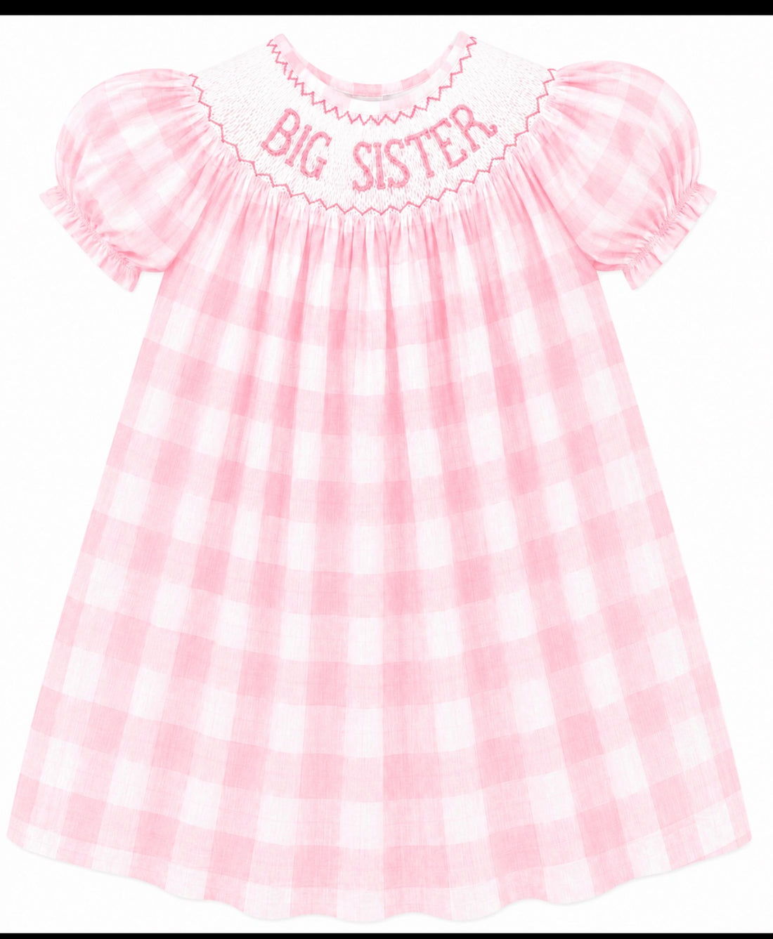 PO-50 Pink Big Sister Hand Stitched Custom Smock