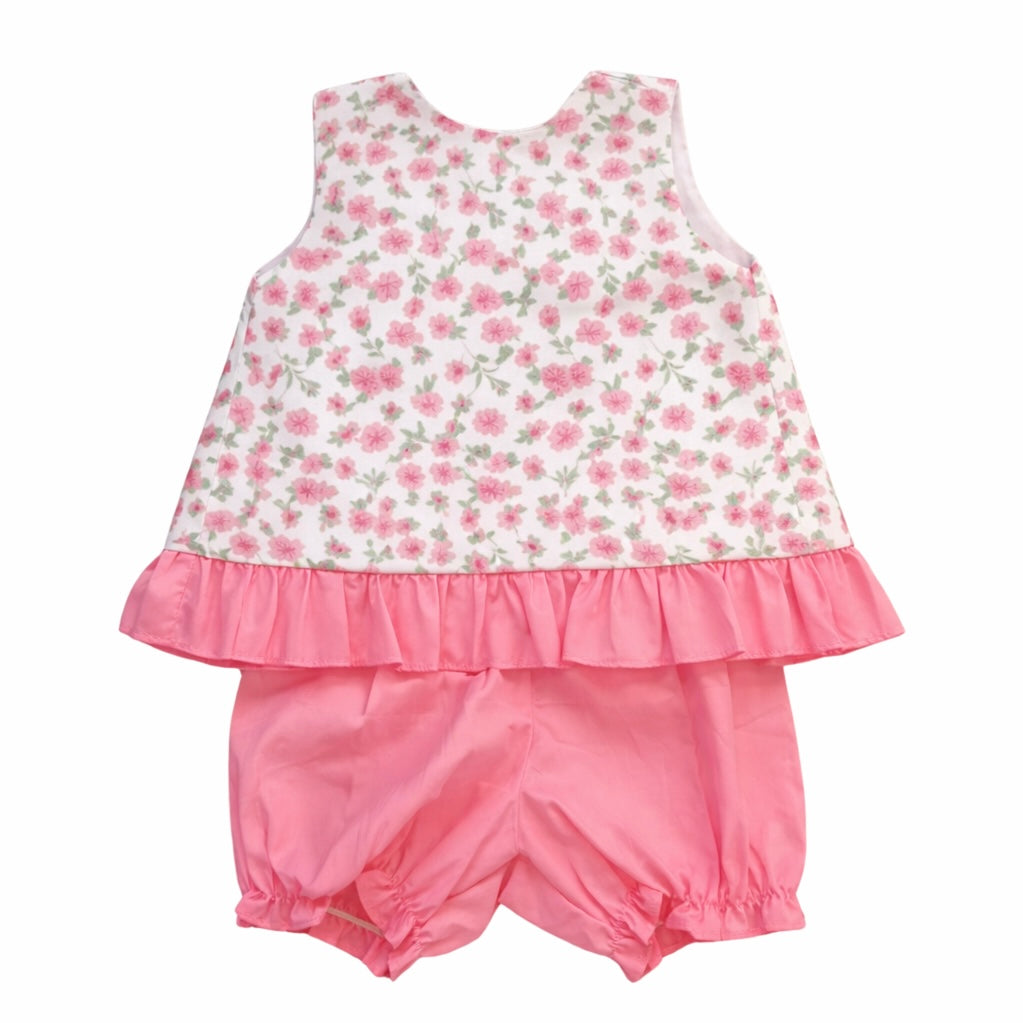 *Pink Floral Swing Back Bloomer Set