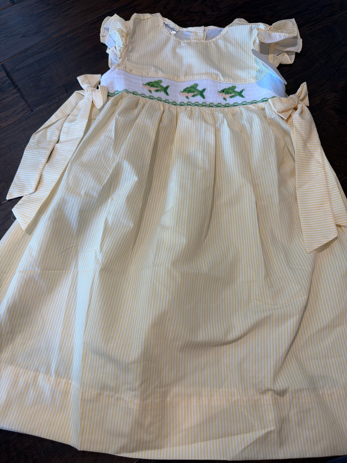 *Yellow Fish Smock Dress