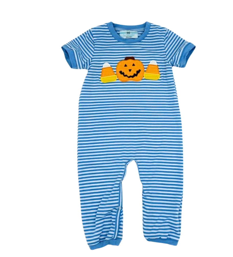 Candy Corn Boy Romper