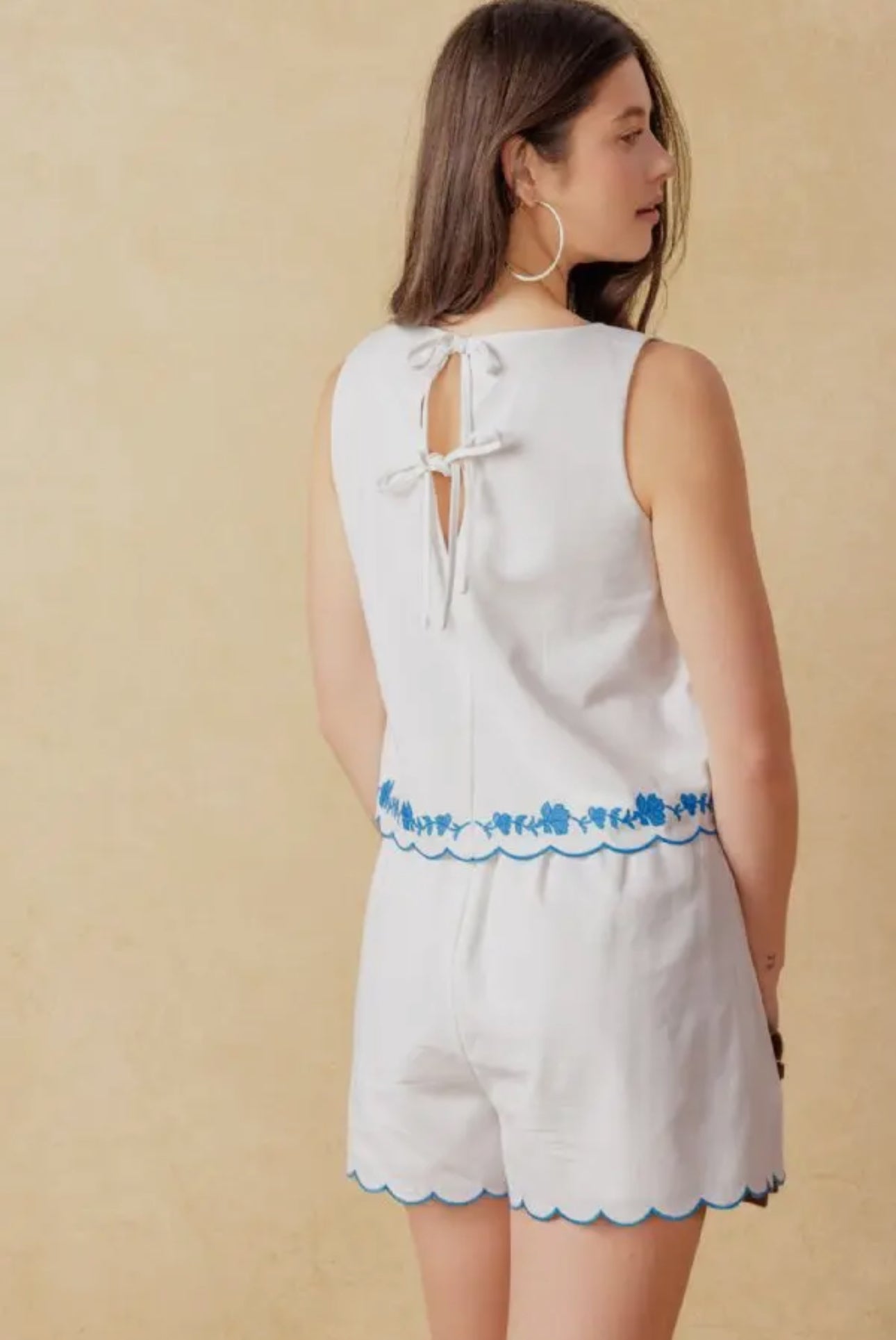 Womens White Short Set