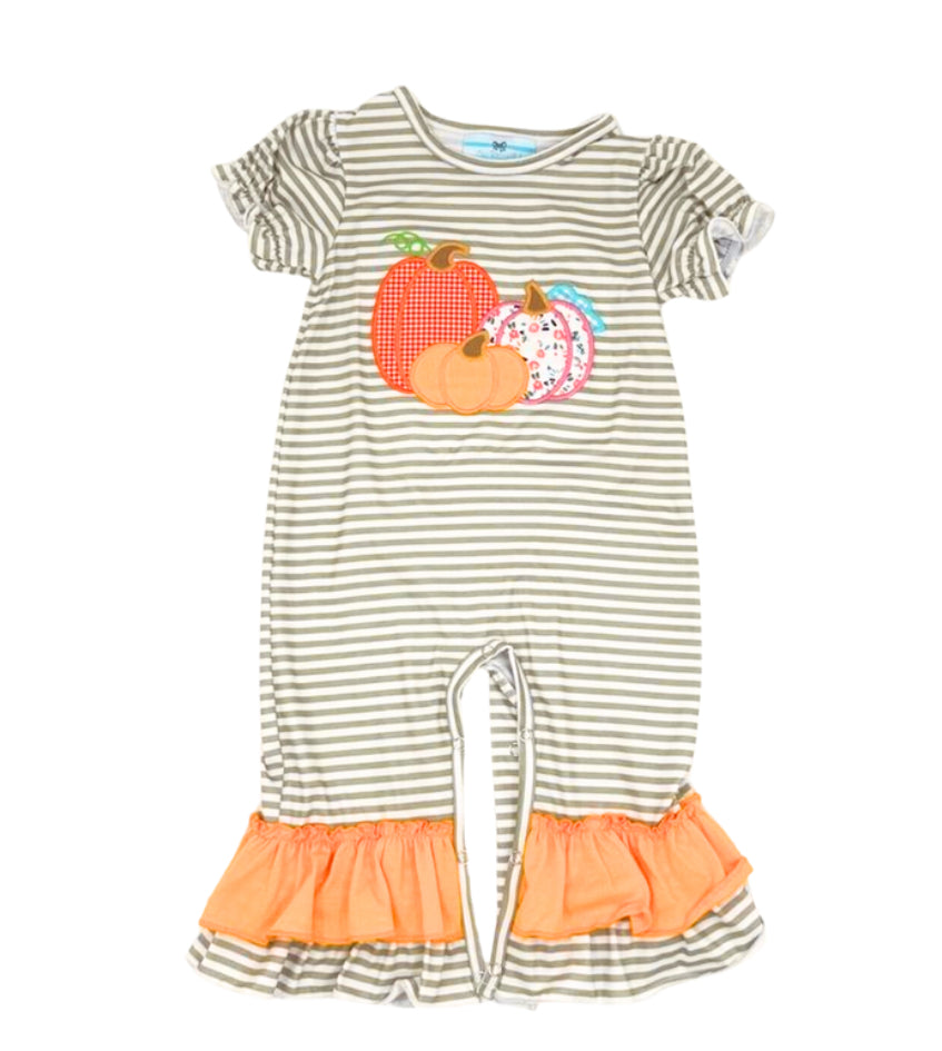 Gray Pumpkin Girl Long Bubble