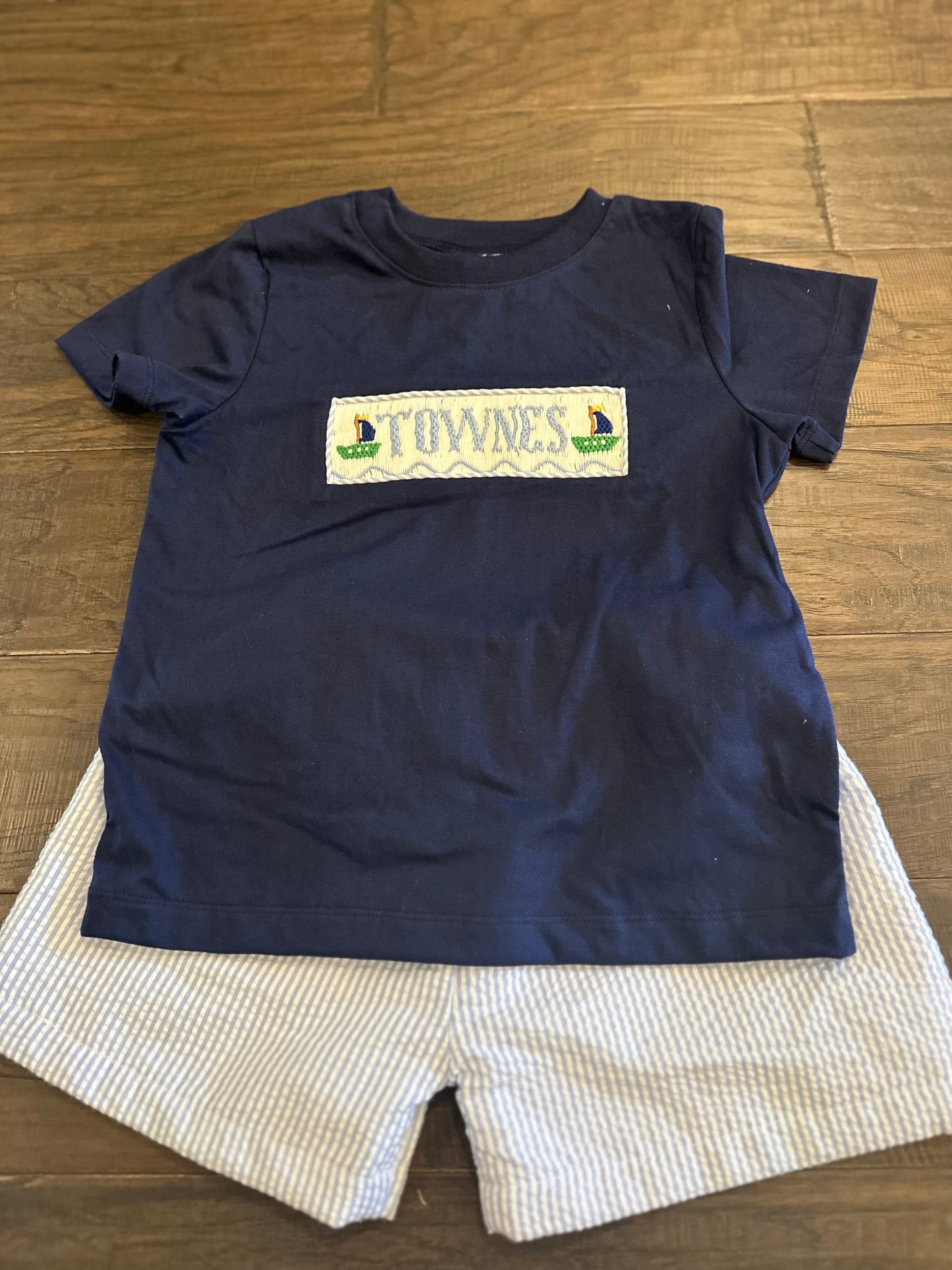 2026 Custom Sailboat Boy Short Set