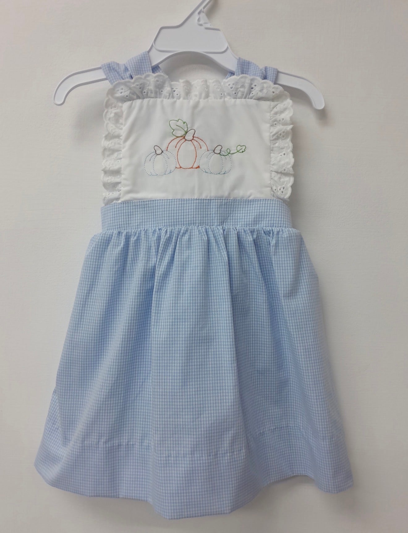 Sample Hand Stitched Pumpkin Embroidery Dress