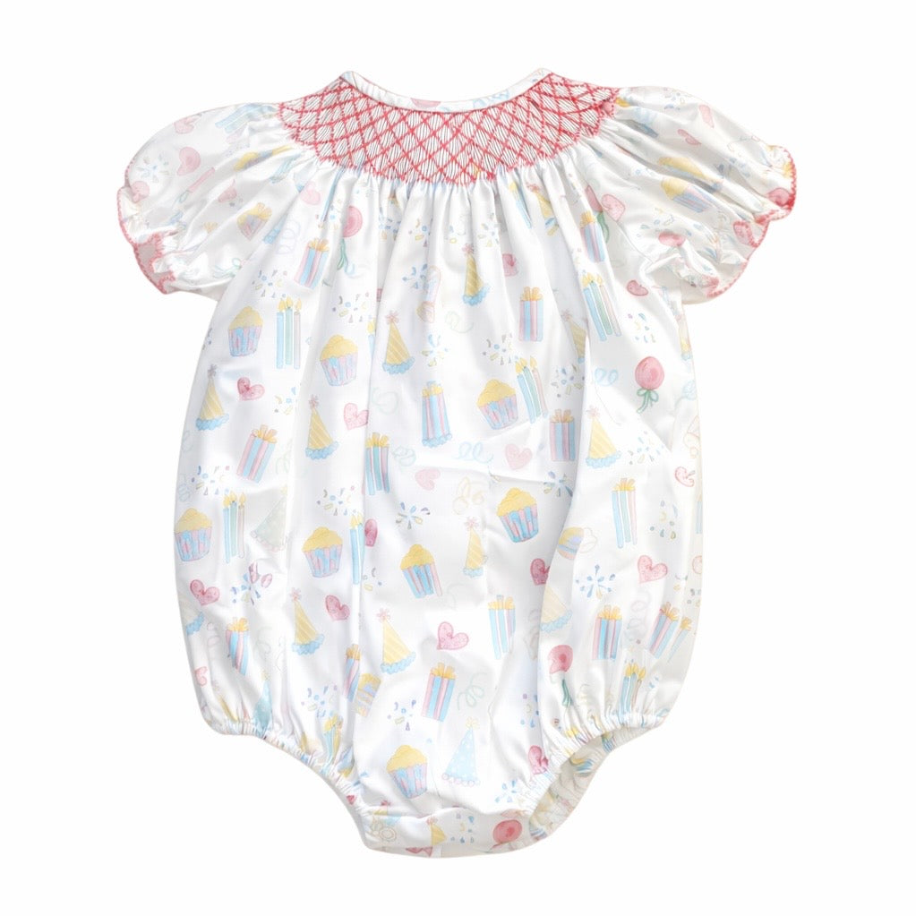 Smocked Birthday Girl Bubble