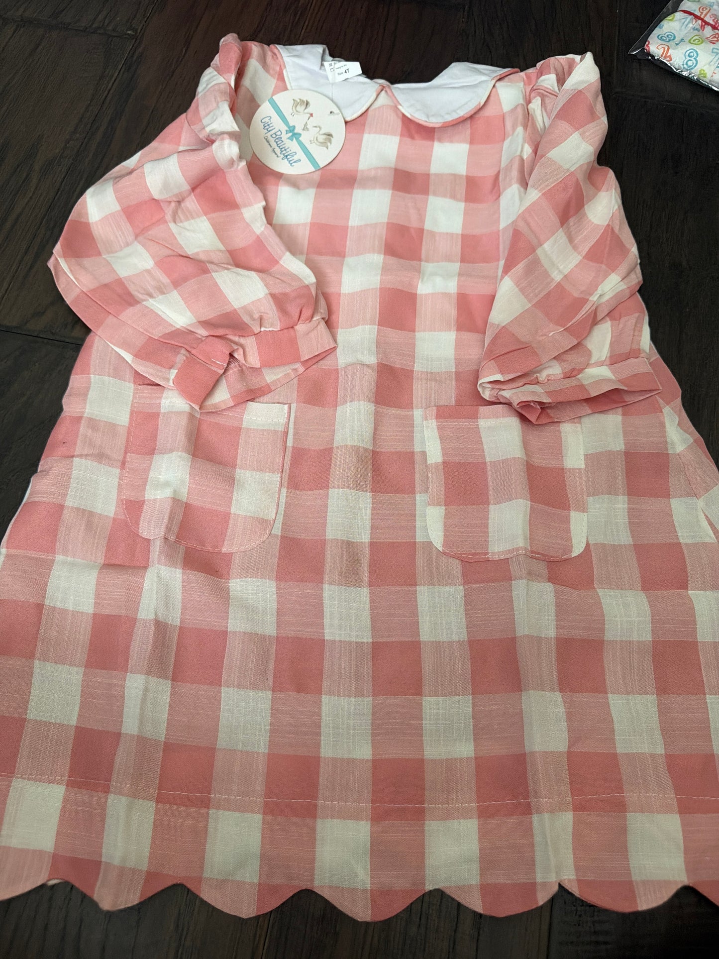 Sample Pink Buffalo Plaid Dress