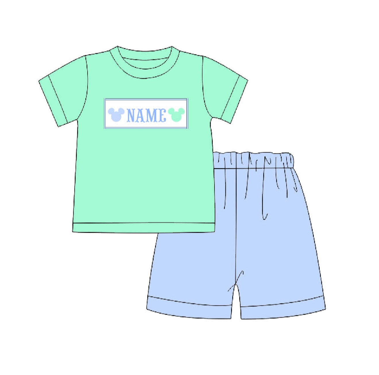 PO55-Custom Mouse Boy Short Set
