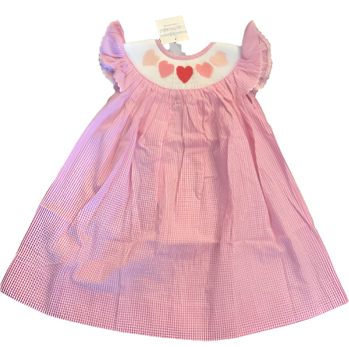 Preorder Smocked Multicolor Heart Bishop