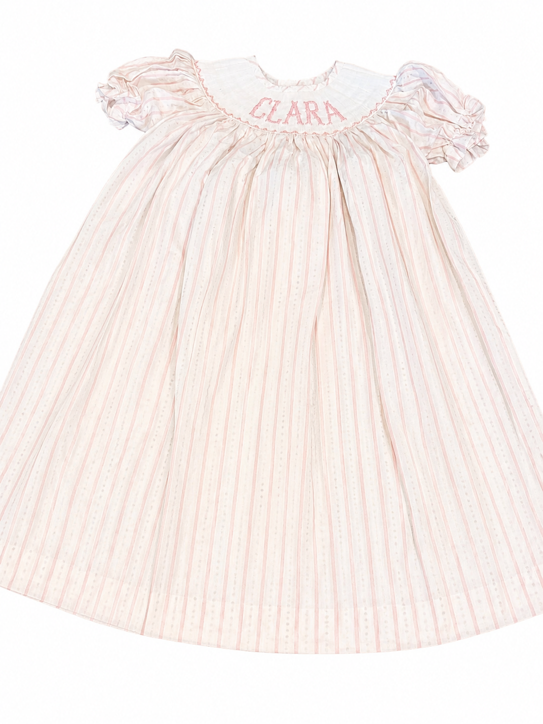 Clara Pink Stripe Custom Bishop 4T