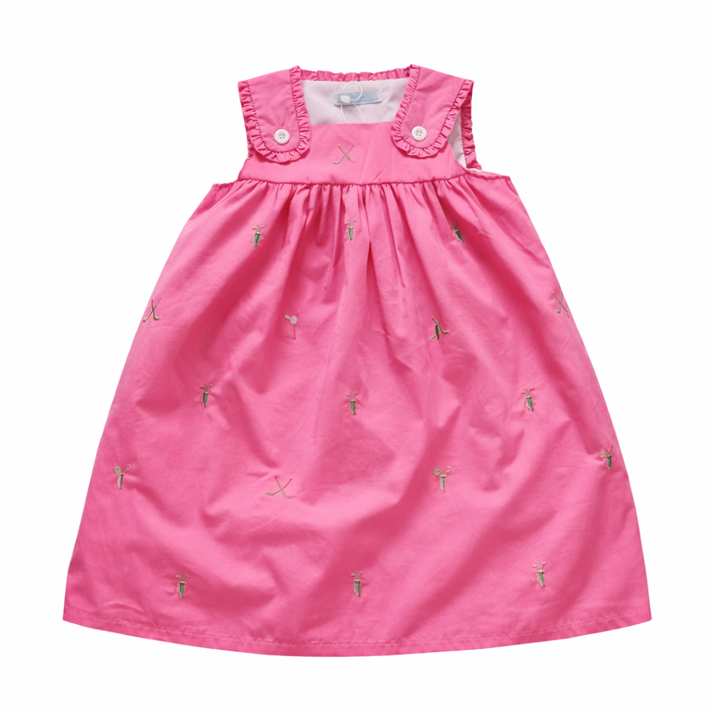 *Golf Embridory Dress