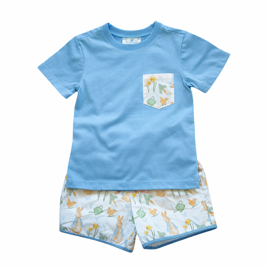 Rabbit Garden Print Short Set