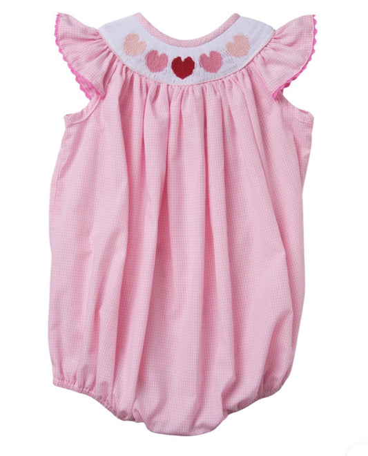 Preorder Smocked Multicolor Heart Bubble
