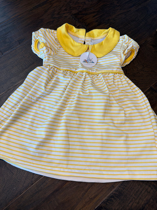*Yellow Knit Stripe Dress