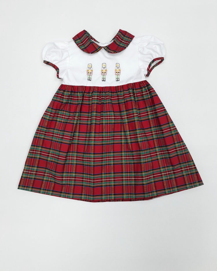 Nutcracker Tartan Embroidery Dress