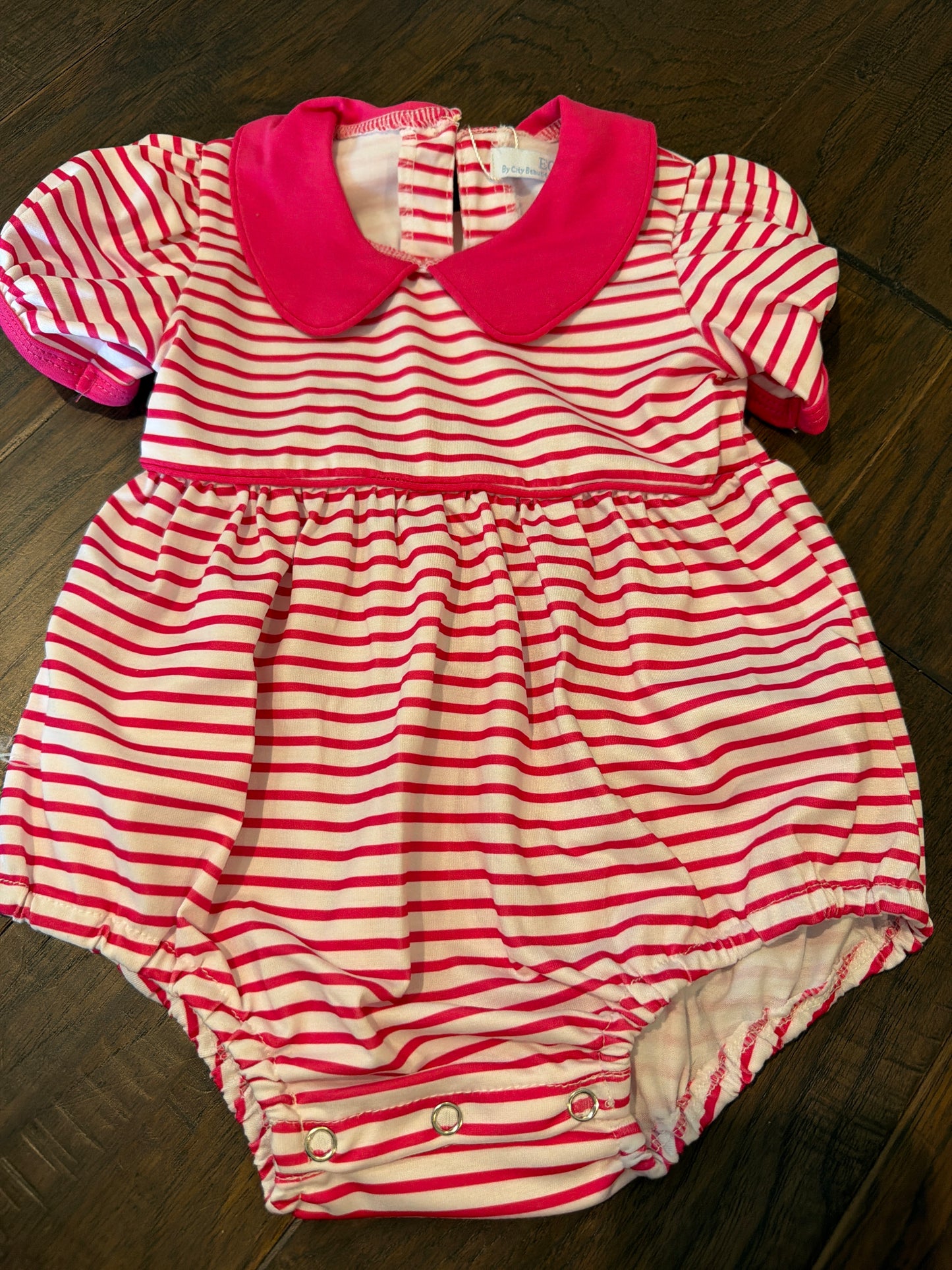 *Hot Pink Knit Stripe Bubble