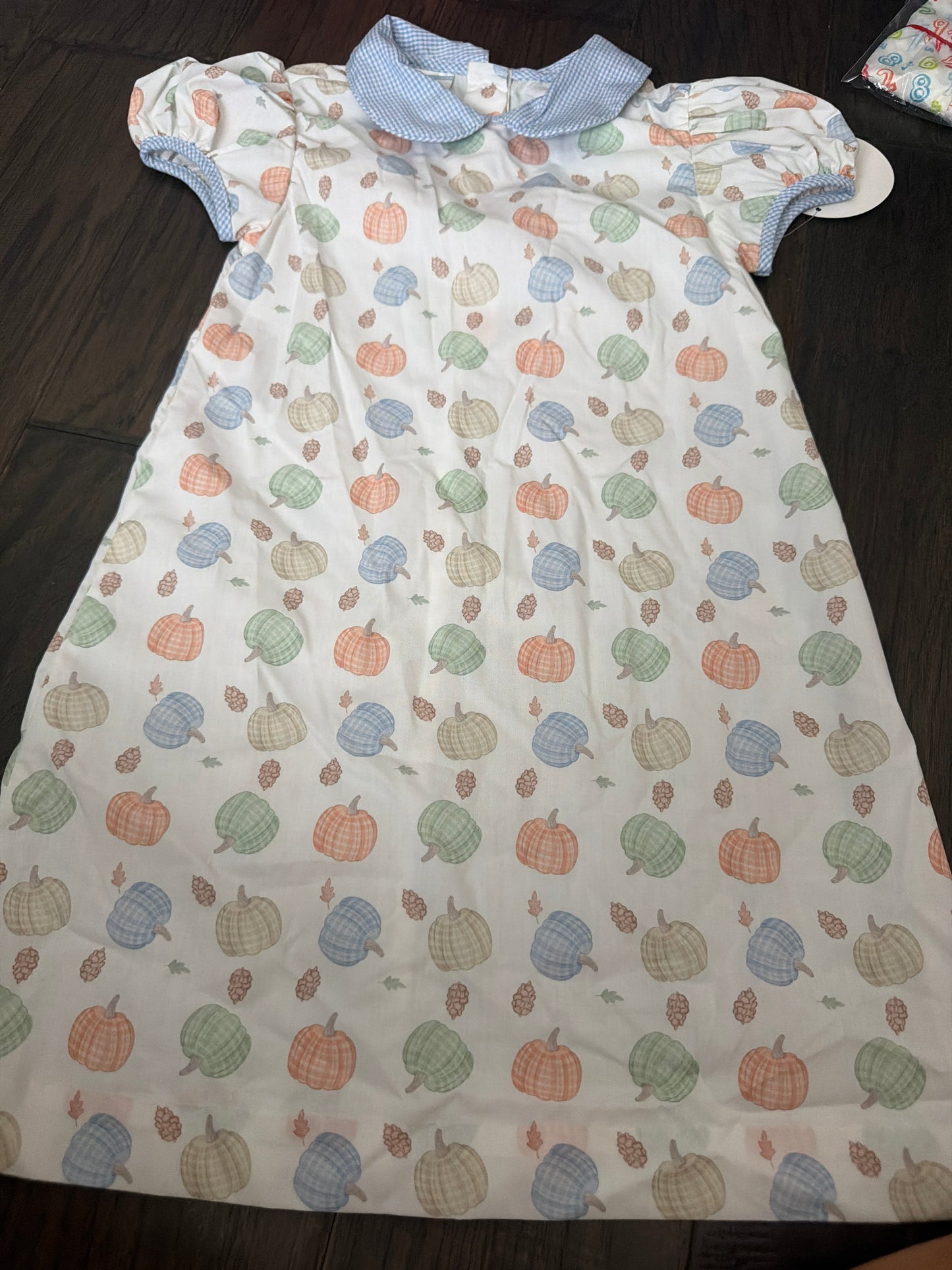 Sample pumpkin print peterpan collar dress