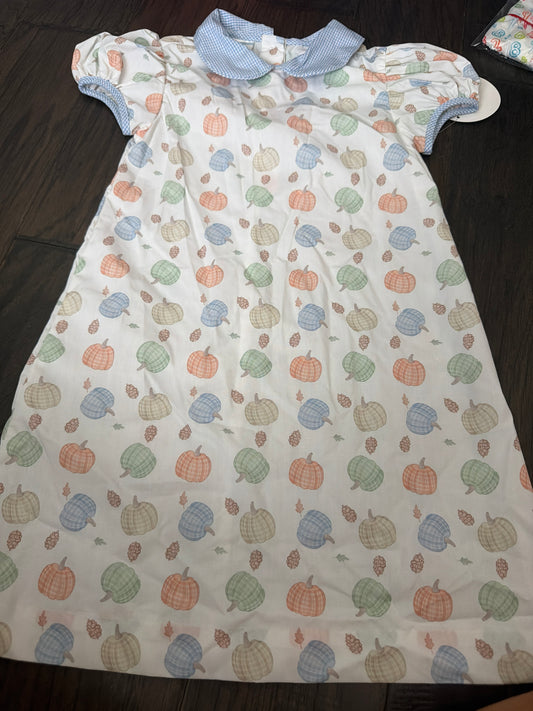 Sample pumpkin print peterpan collar dress