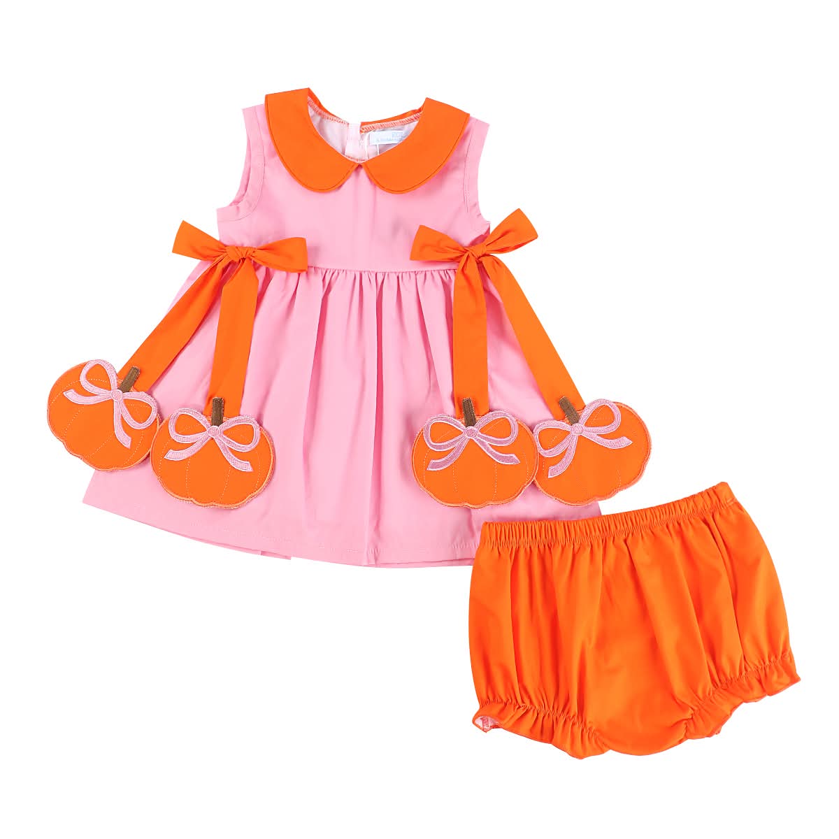 Pink Pumpkin hang tag bloomer set