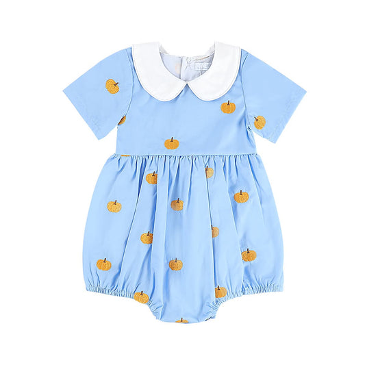 Sample Pumpkin Embroidery Blue Bubble