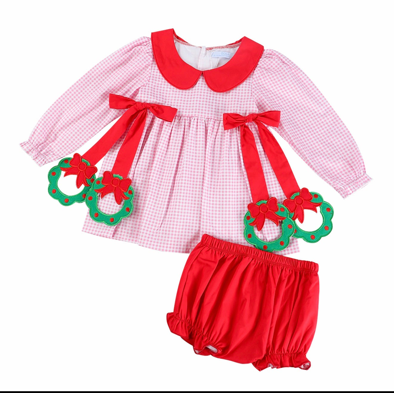 Sample Christmas Wreath Hang Tag Bloomer Set