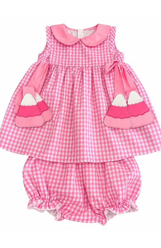 Pink Candy Corn Side Tag