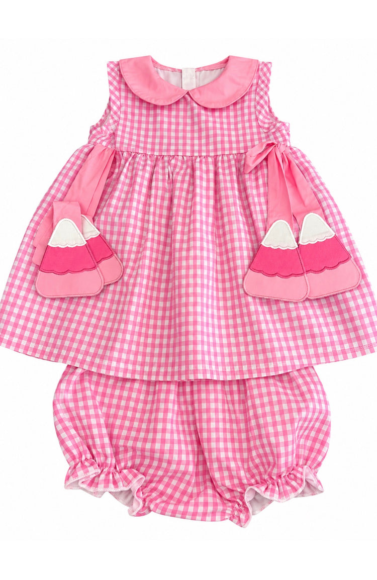 Pink Candy Corn Side Tag