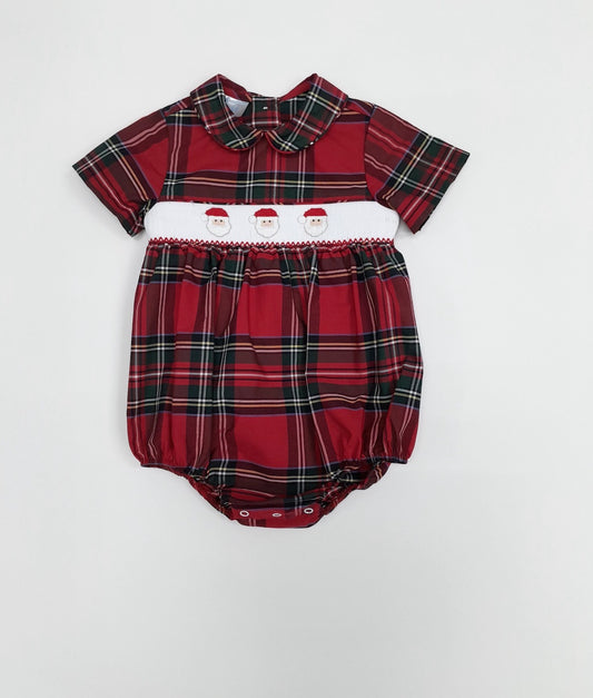 Smocked Santa Boy Bubble