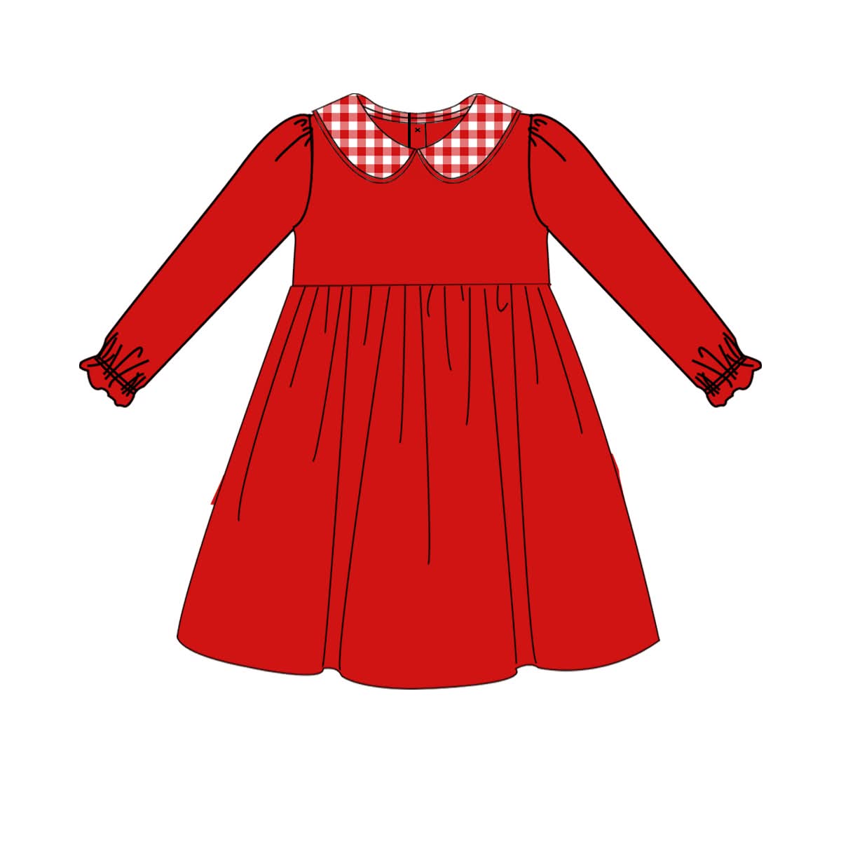 PO-42 Red Gingham Dress