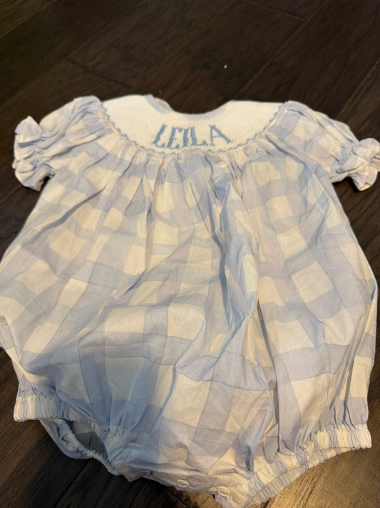 Leila Custom Blue Water Color Bubble