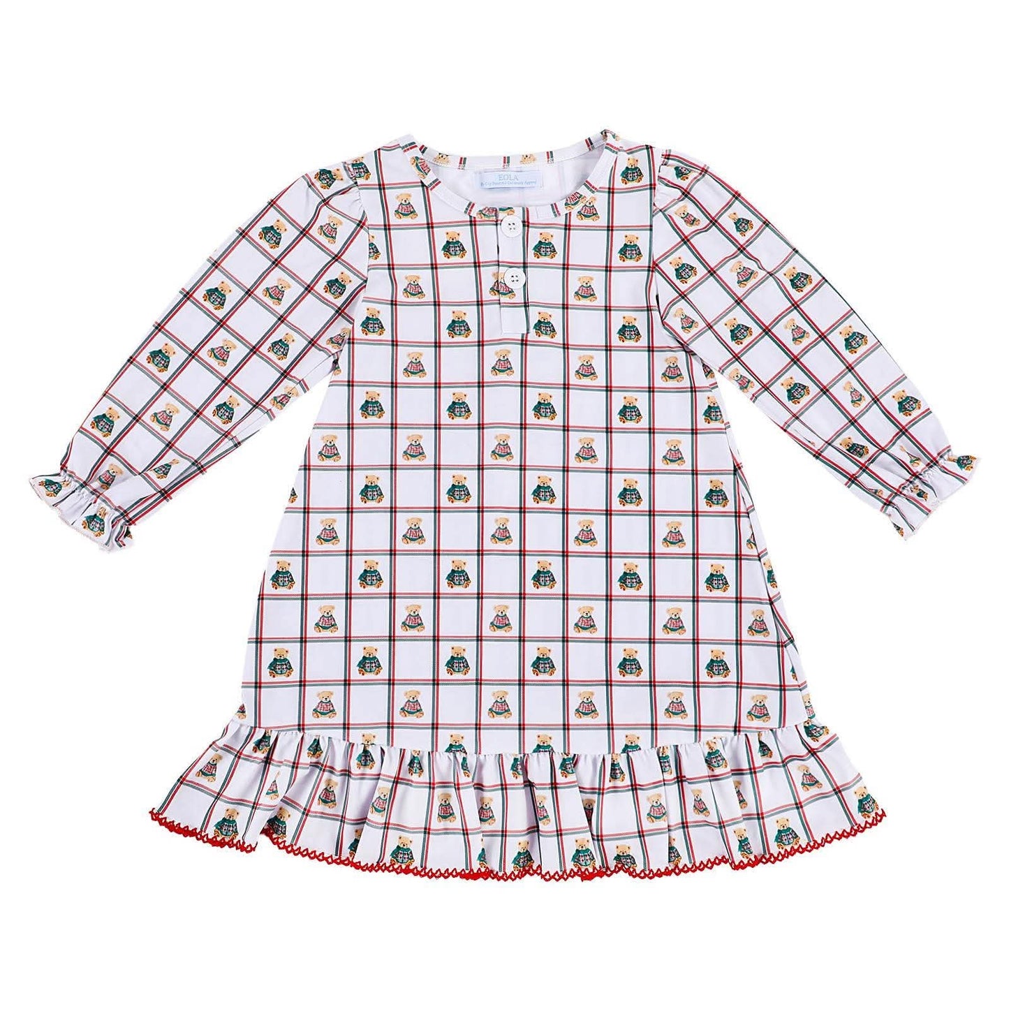 PO-48 Holiday Teddy Bear Lounge Gown