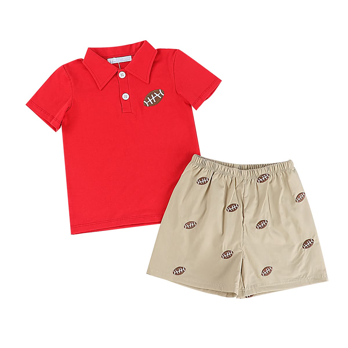 Red Football Short Set