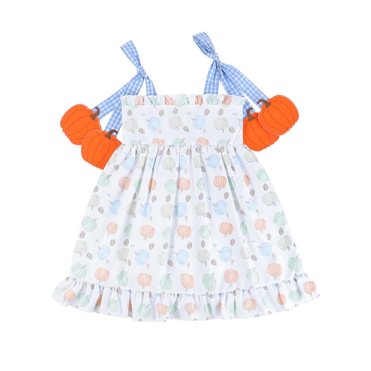 Sample Pumpkin Print Side Tie Dress