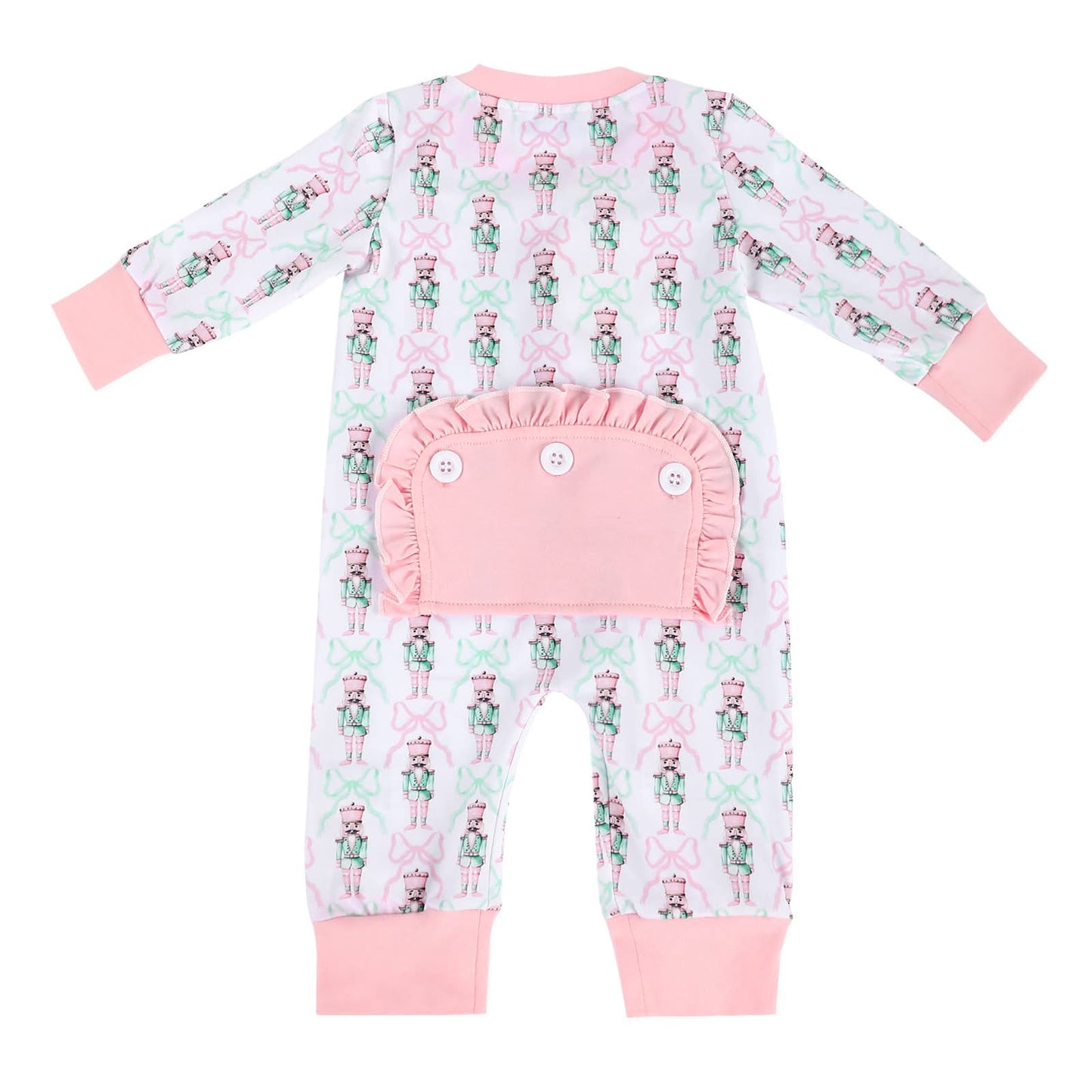 PO-49 Pastel Nutcracker Ruffle Bottom Onesie