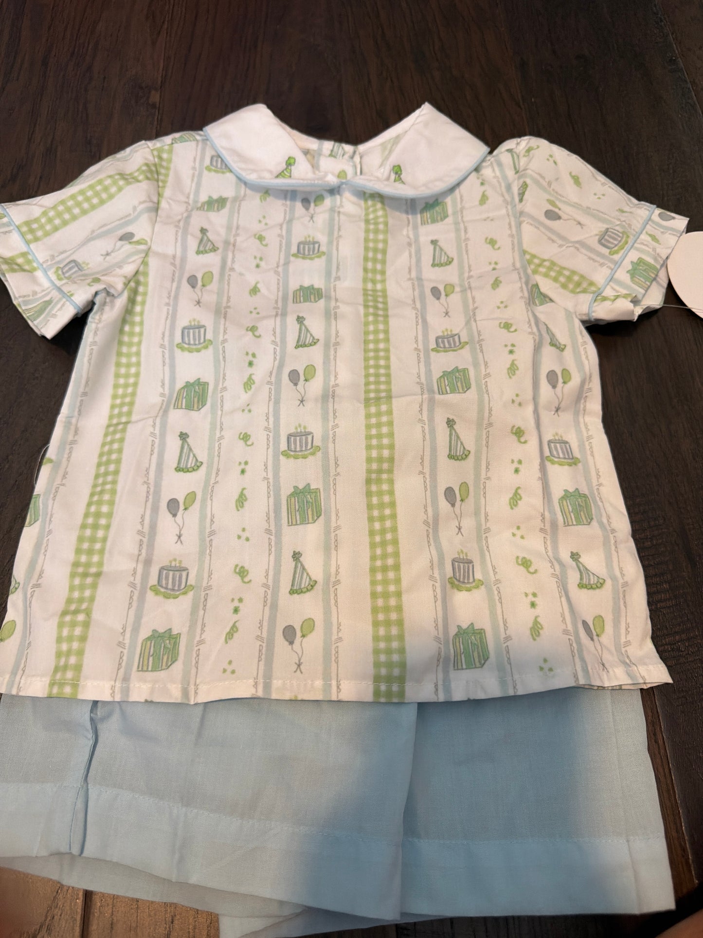 Sample birthday print peterpan short set