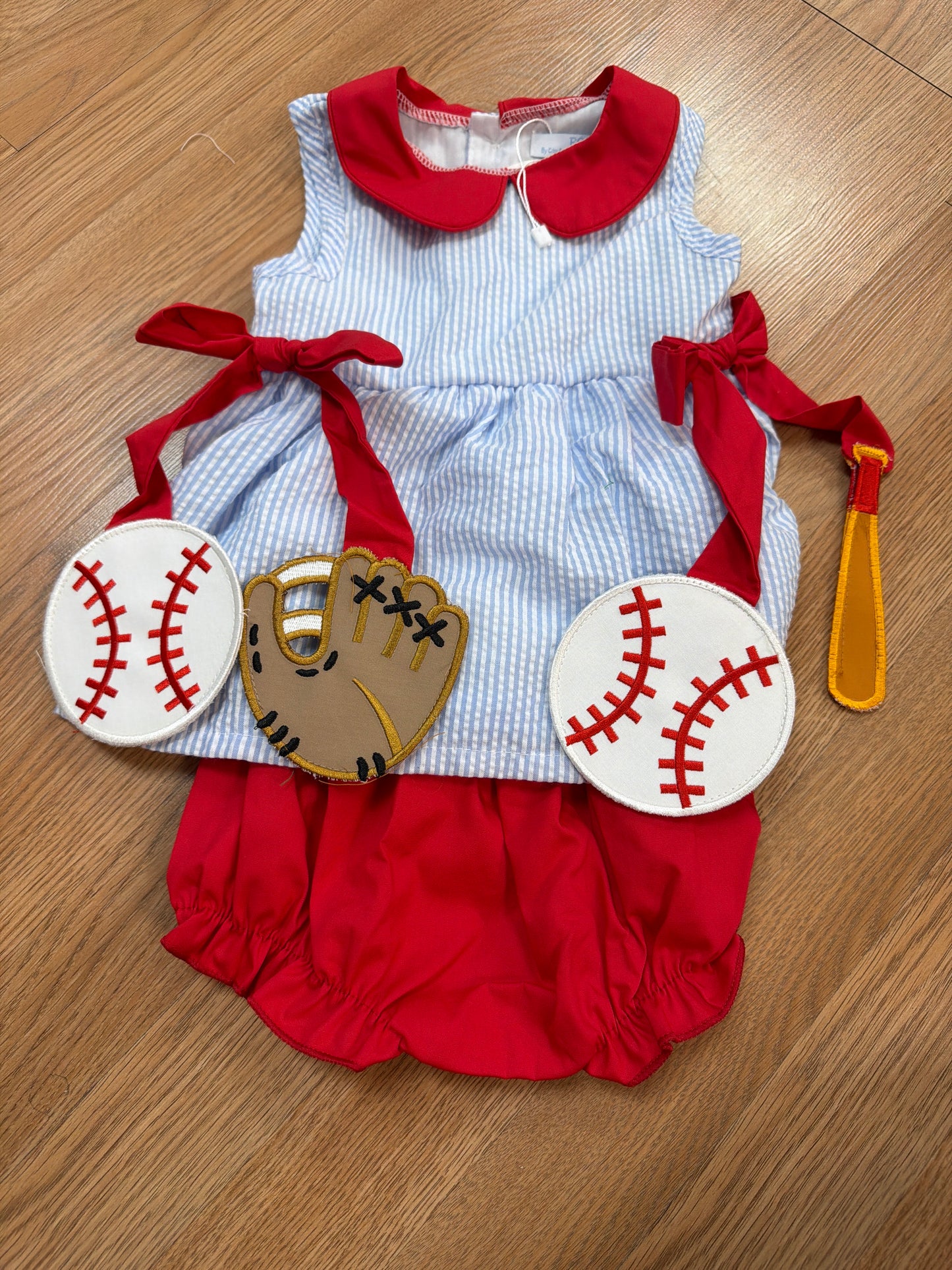 *Baseball Side Tag Bloomer Set
