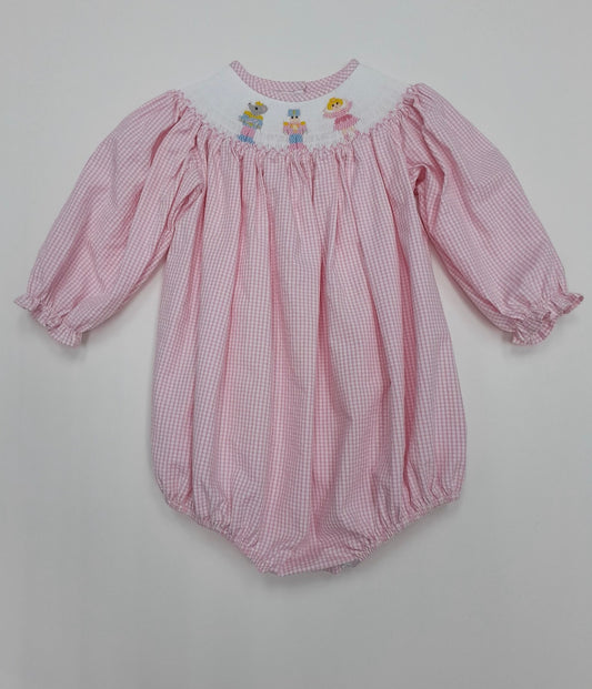 Smocked Nutcracker Girl Bubble