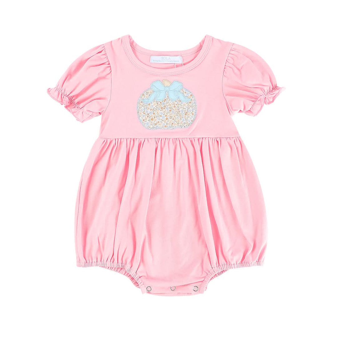 Pink Floral Knit Single Pumpkin Bubble